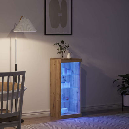 Madia LED Rovere artigianale 41 x 37 x 100 cm Legno multistrato