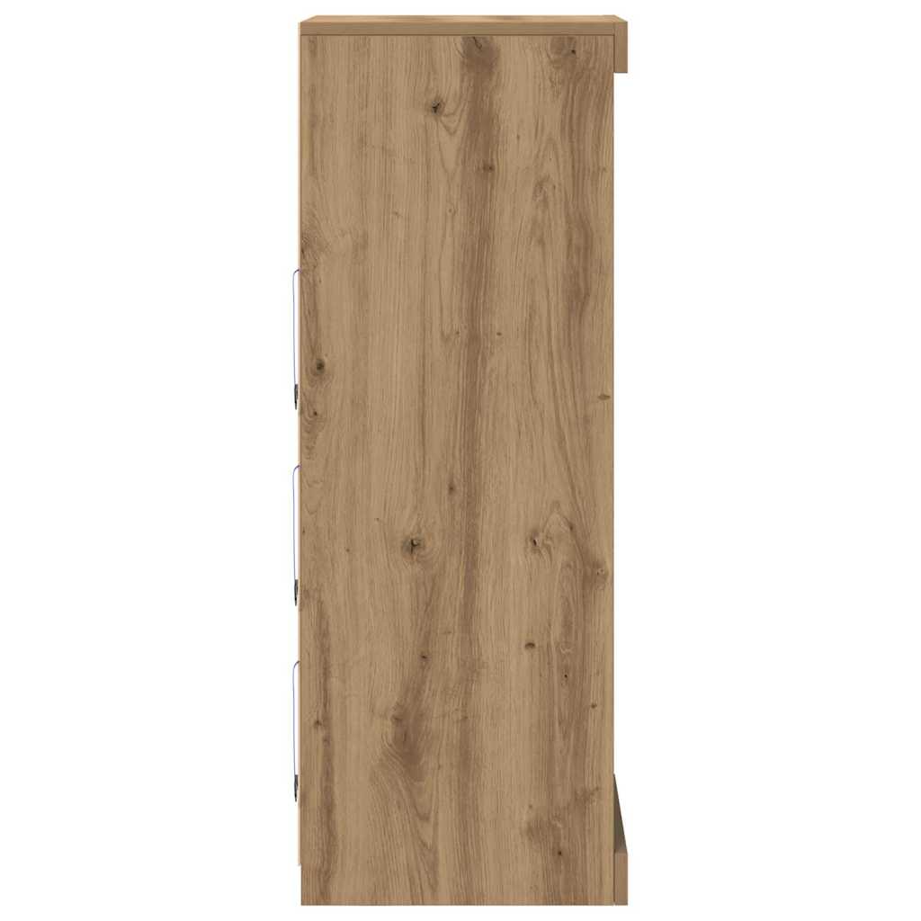 Madia LED Rovere artigianale 41 x 37 x 100 cm Legno multistrato