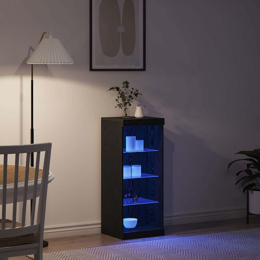 Madia LED Rovere Nero 41 x 37 x 100 cm Legno multistrato