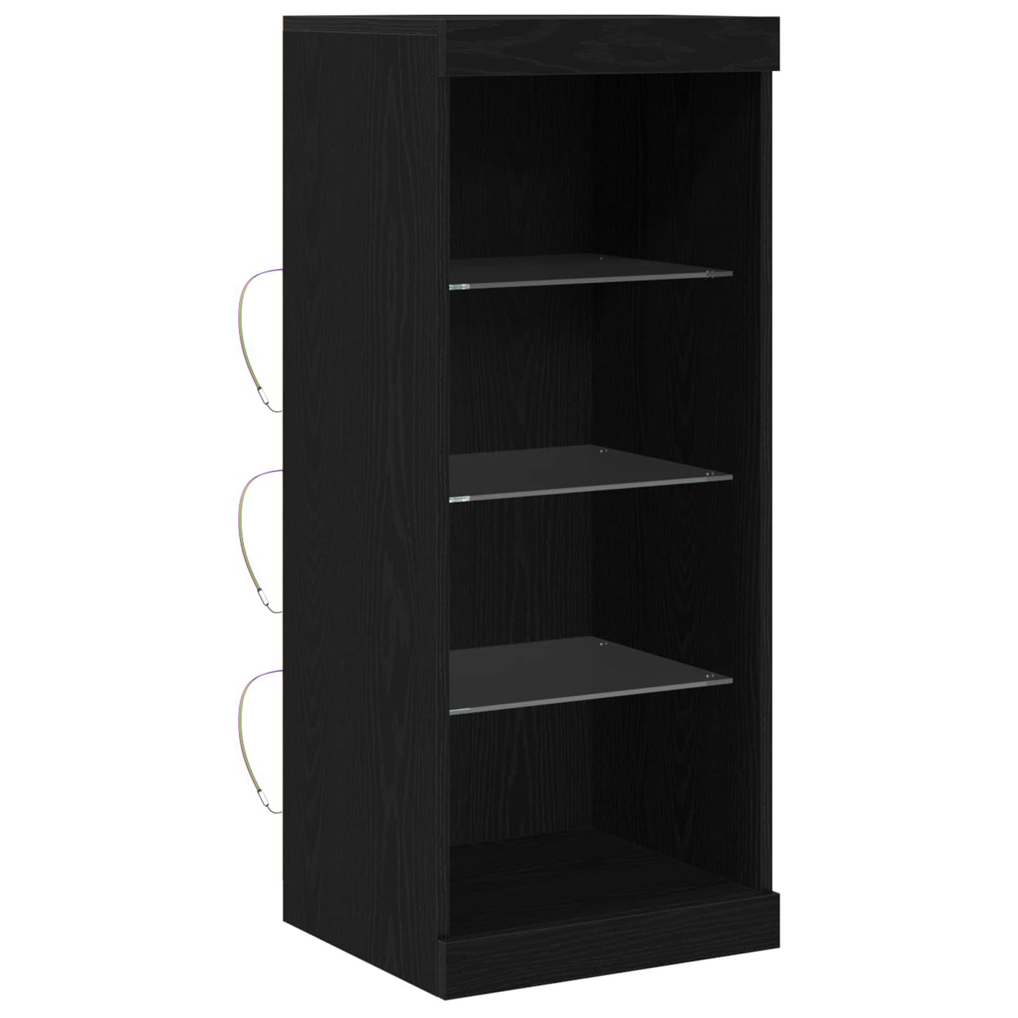 Madia LED Rovere Nero 41 x 37 x 100 cm Legno multistrato