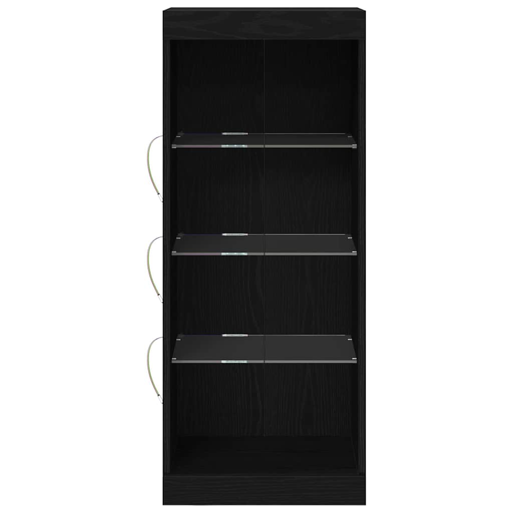 Madia LED Rovere Nero 41 x 37 x 100 cm Legno multistrato | homemem39