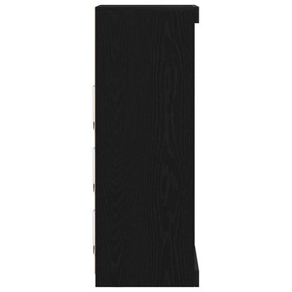 Madia LED Rovere Nero 41 x 37 x 100 cm Legno multistrato | homemem39