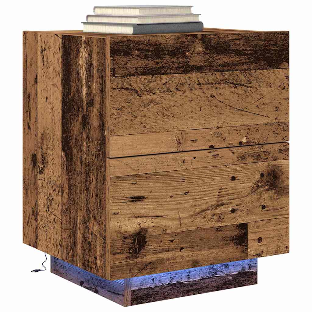 Armadio da Notte con cassetto Legno vecchio 45 x 40 x 55 cm | homemem39