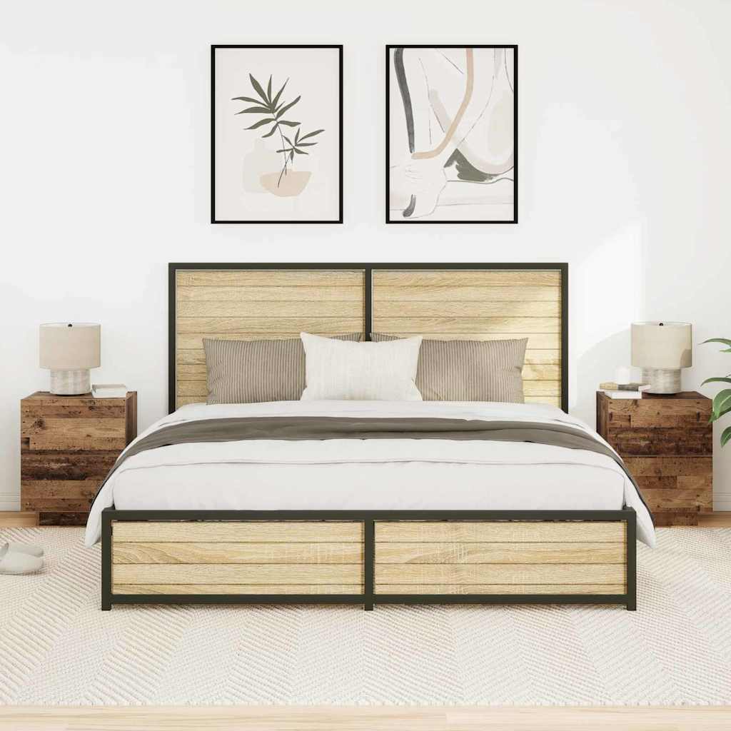Armadio da Notte 2 pcs Legno vecchio 45 x 40 x 55 cm