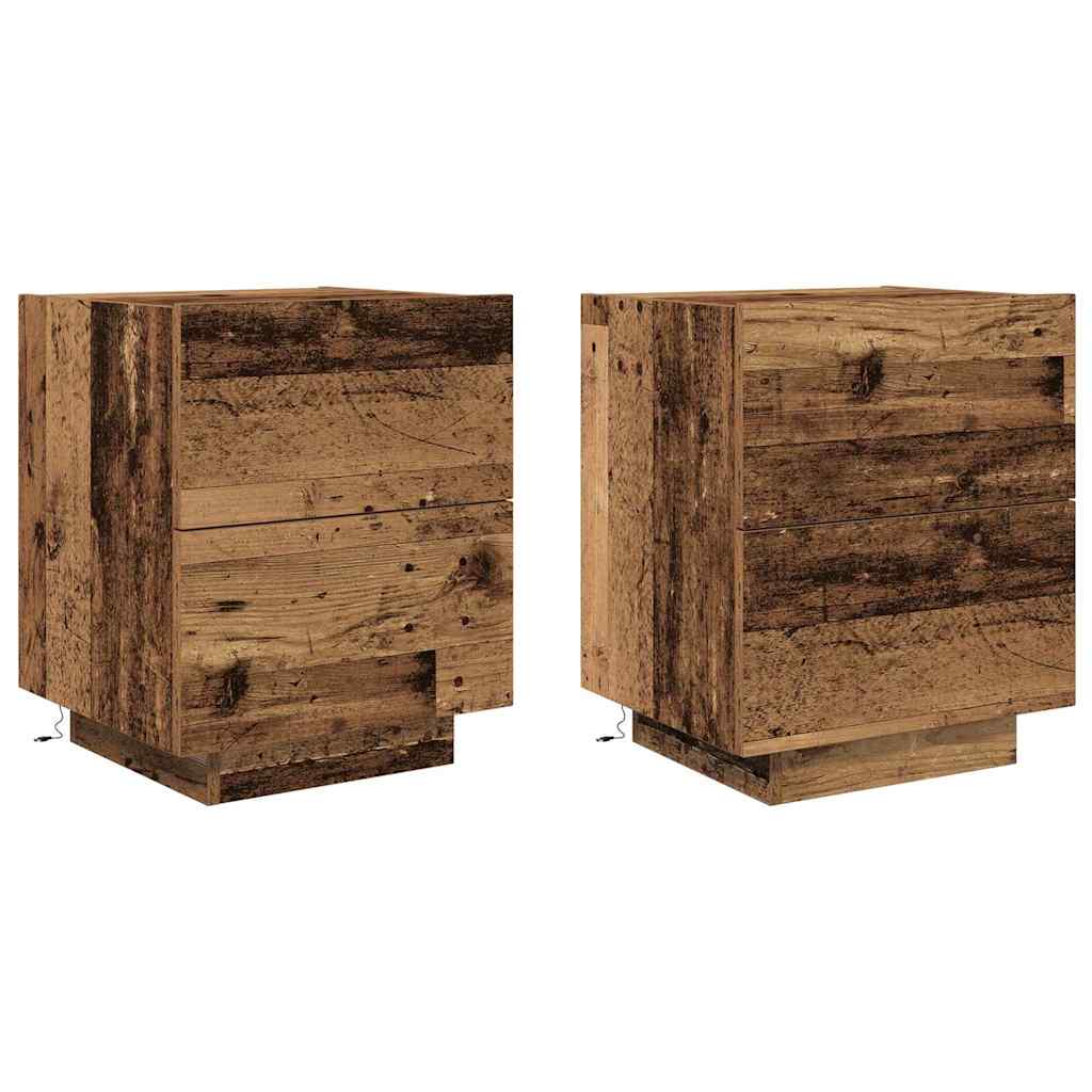 Armadio da Notte 2 pcs Legno vecchio 45 x 40 x 55 cm
