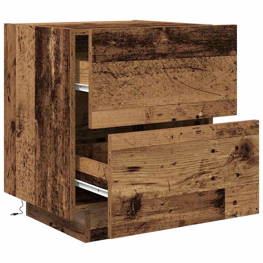 Armadio da Notte 2 pcs Legno vecchio 45 x 40 x 55 cm