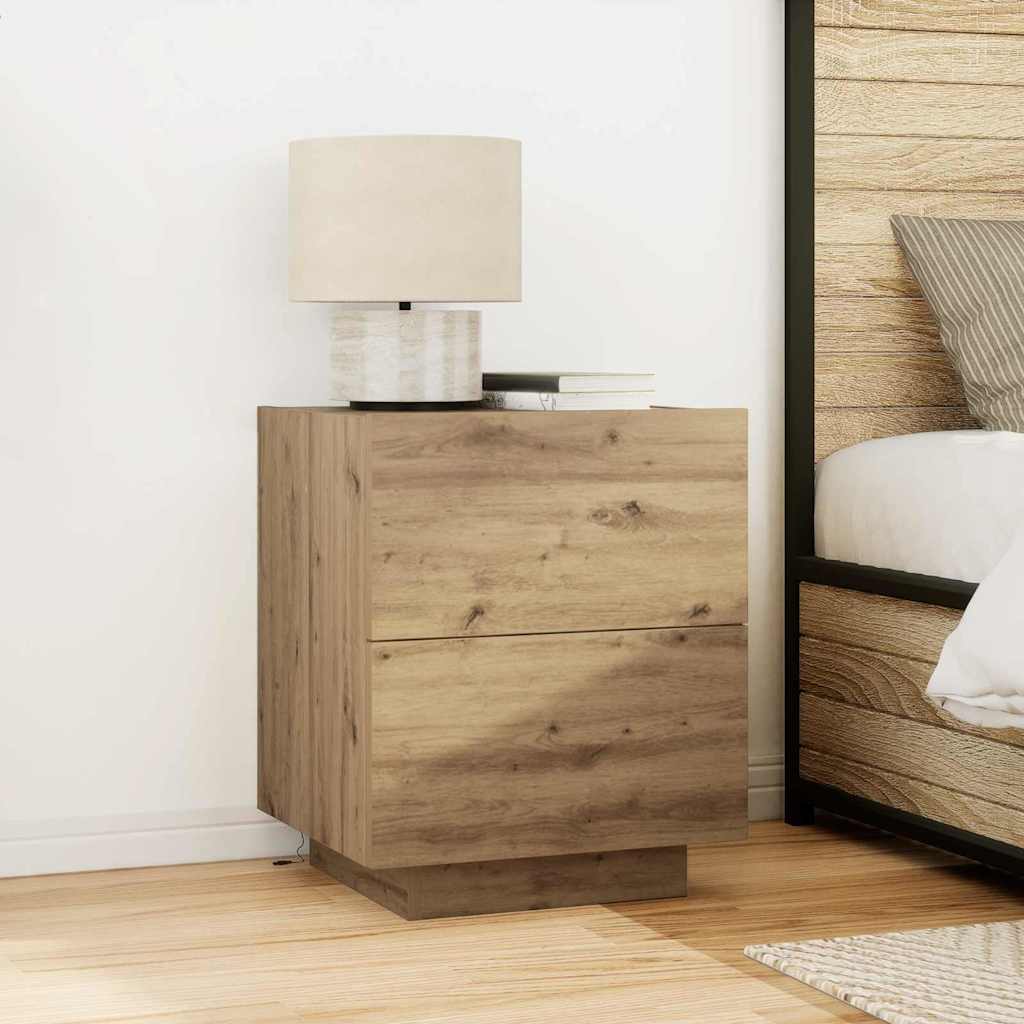 Armadio da Notte 2 pcs Rovere artigianale 45 x 40 x 55 cm
