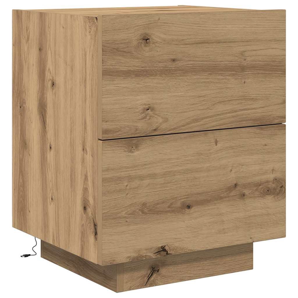 Armadio da Notte 2 pcs Rovere artigianale 45 x 40 x 55 cm | homemem39