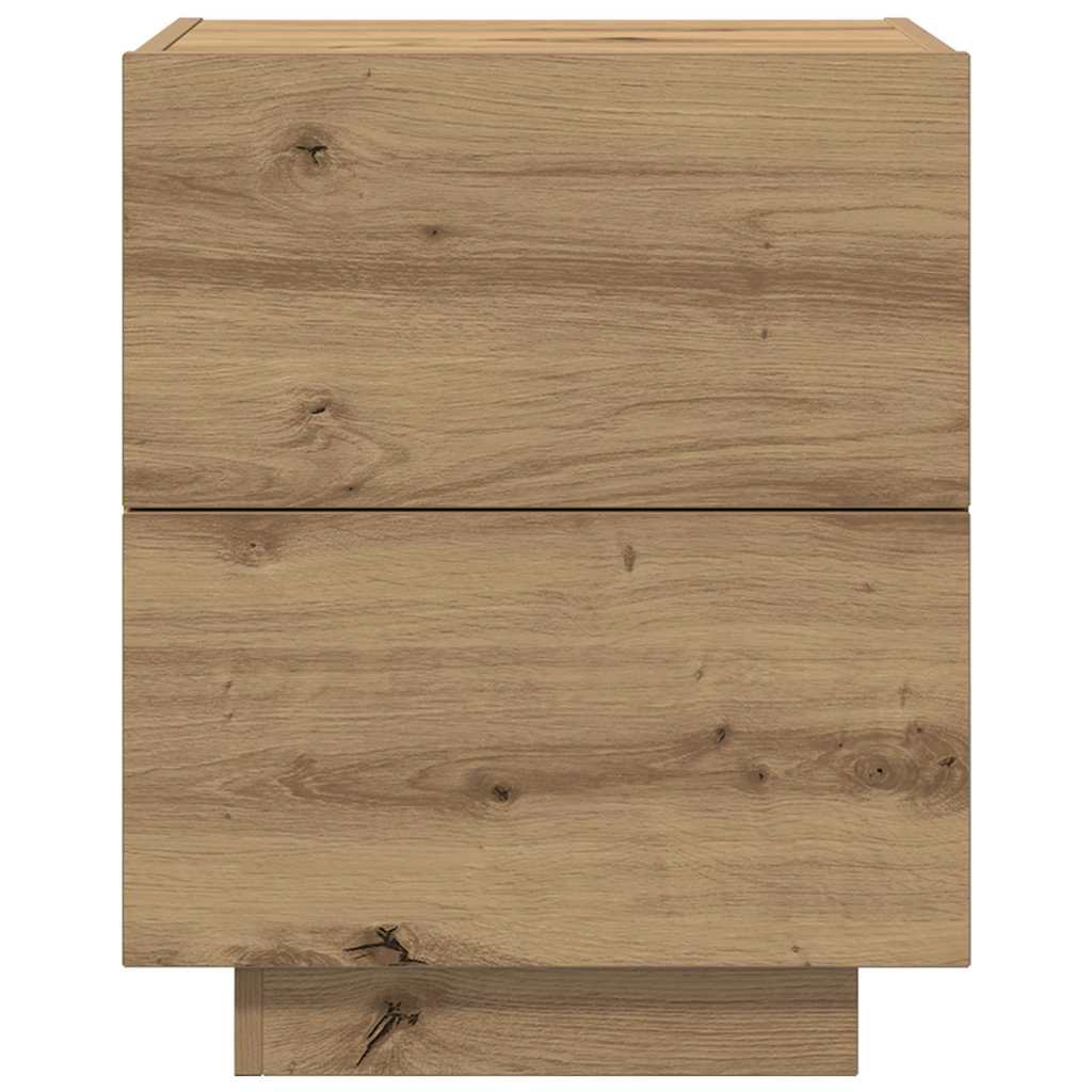 Armadio da Notte 2 pcs Rovere artigianale 45 x 40 x 55 cm