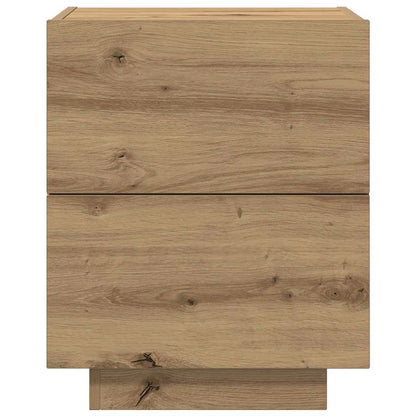 Armadio da Notte 2 pcs Rovere artigianale 45 x 40 x 55 cm
