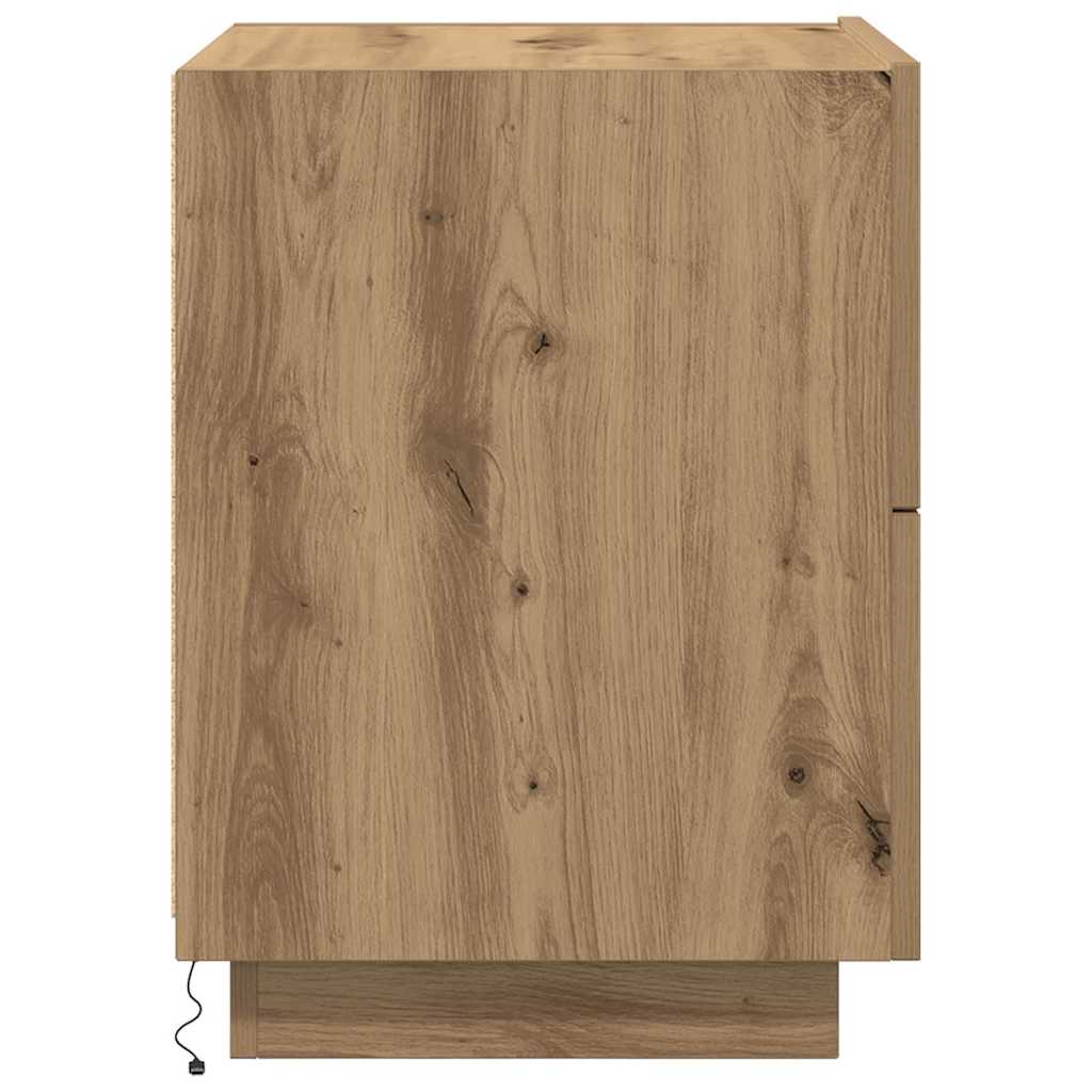 Armadio da Notte 2 pcs Rovere artigianale 45 x 40 x 55 cm | homemem39