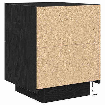Armadio da Notte Rovere Nero 45 x 40 x 55 cm Legno multistrato | homemem39
