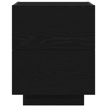 Armadio da Notte Rovere Nero 45 x 40 x 55 cm Legno multistrato | homemem39