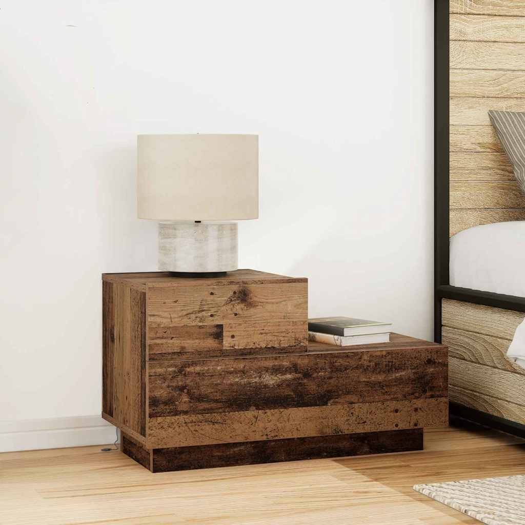 Armadio da Notte con cassetto Legno vecchio 70 x 36 x 40,5 cm