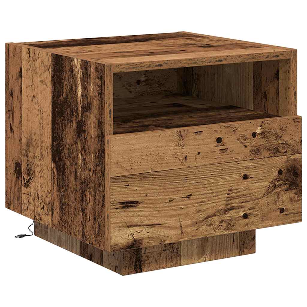 Armadio da Notte con cassetto Legno vecchio 40 x 39 x 37 cm | homemem39