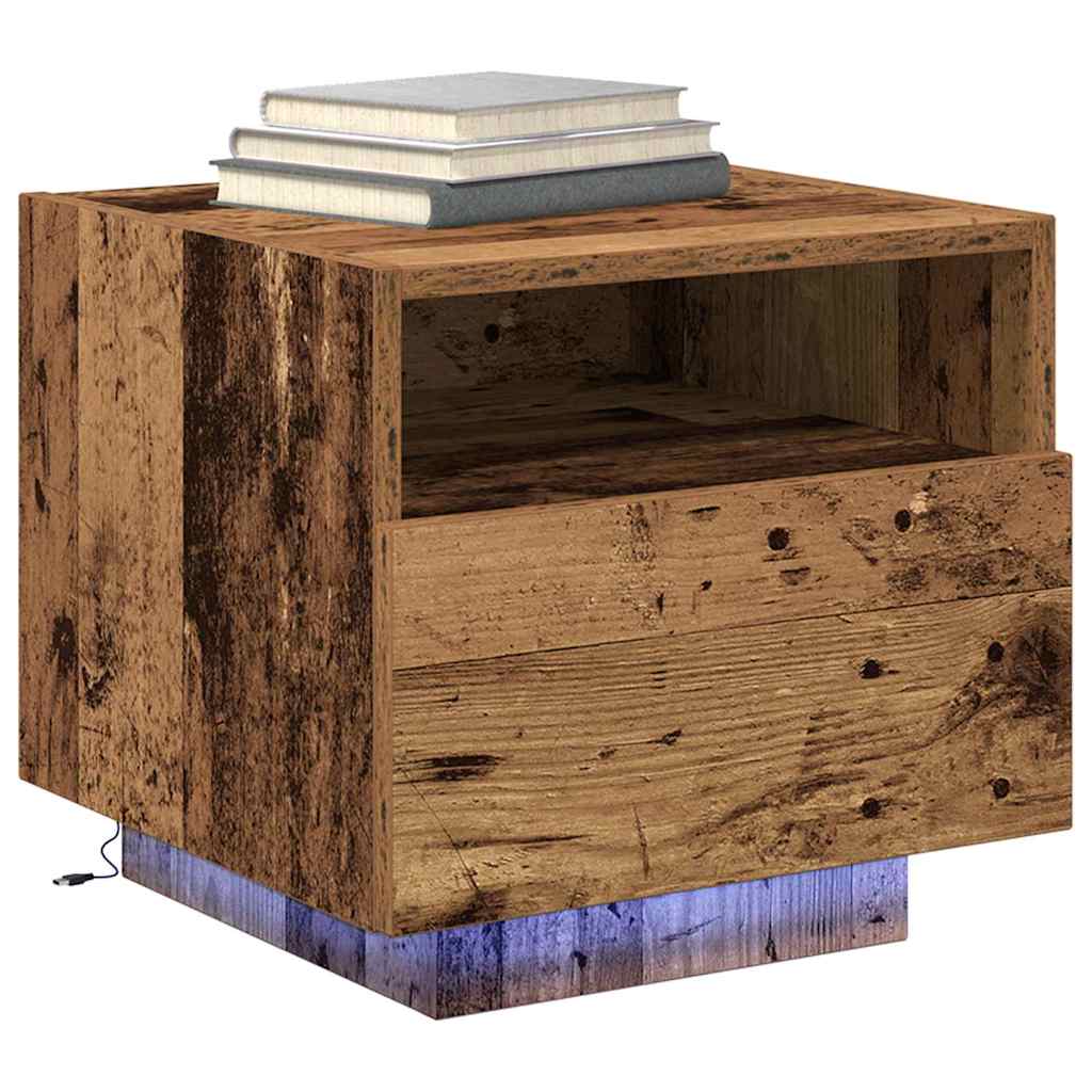 Armadio da Notte con cassetto Legno vecchio 40 x 39 x 37 cm | homemem39