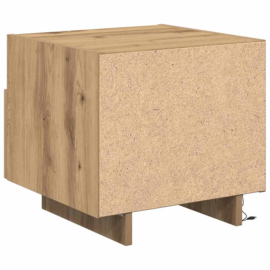 Armadio da Notte 2 pcs Rovere artigianale 40 x 39 x 37 cm