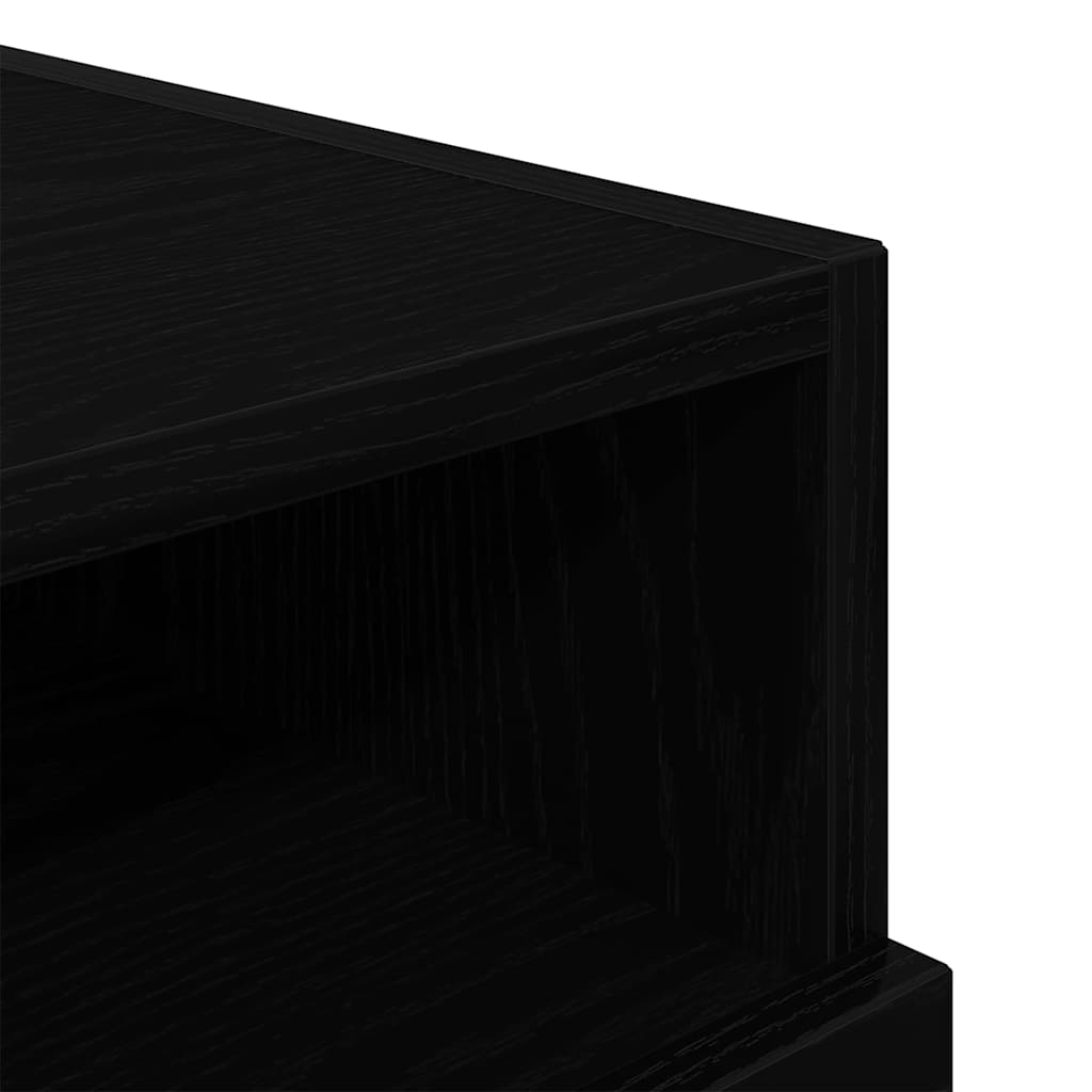 Armadio da Notte Rovere Nero 40 x 39 x 37 cm Legno multistrato | homemem39