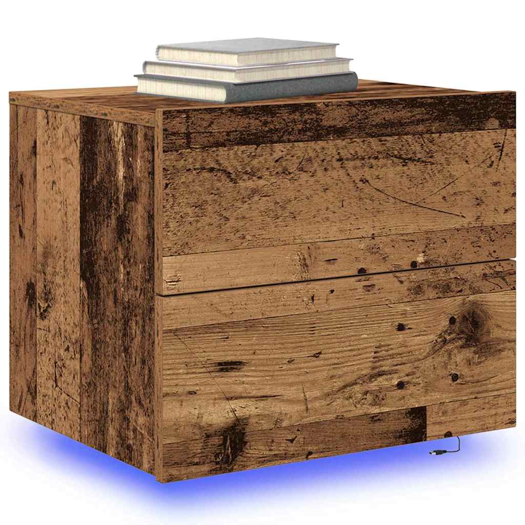 Armadio da Notte 2 pcs Legno vecchio 50 x 39 x 41 cm