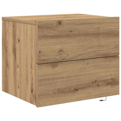 Armadio da Notte 2 pcs Rovere artigianale 50 x 39 x 41 cm