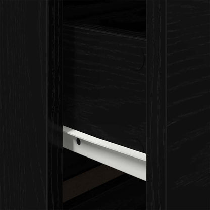 Armadio da Notte Rovere Nero 50 x 39 x 41 cm Legno multistrato | homemem39