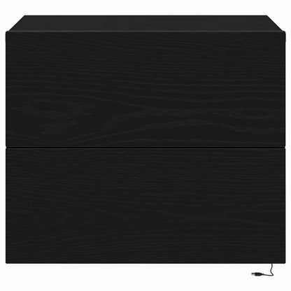 Armadio da Notte Rovere Nero 50 x 39 x 41 cm Legno multistrato | homemem39