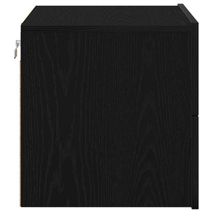 Armadio da Notte Rovere Nero 50 x 39 x 41 cm Legno multistrato