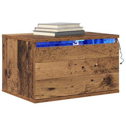 Mobiletto da comodino a parete Legno vecchio 50 x 36 x 30 cm | homemem39