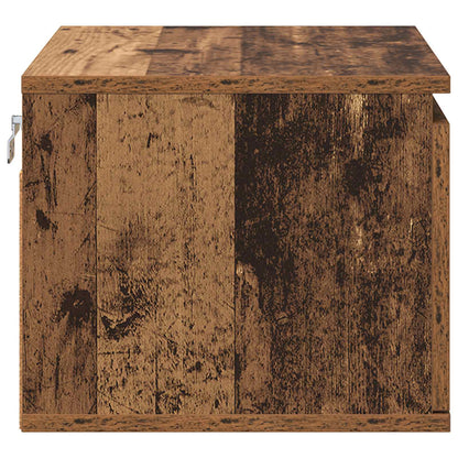 Mobiletto da comodino a parete con cassetto 2 pcs Legno vecchio | homemem39