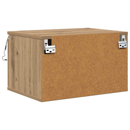 Mobiletto da comodino a parete con cassetto Rovere artigianale | homemem39