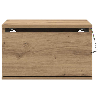 Mobiletto da comodino a parete 2 pcs Rovere artigianale