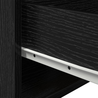 Mobiletto da comodino a parete Rovere Nero 50 x 36 x 30 cm