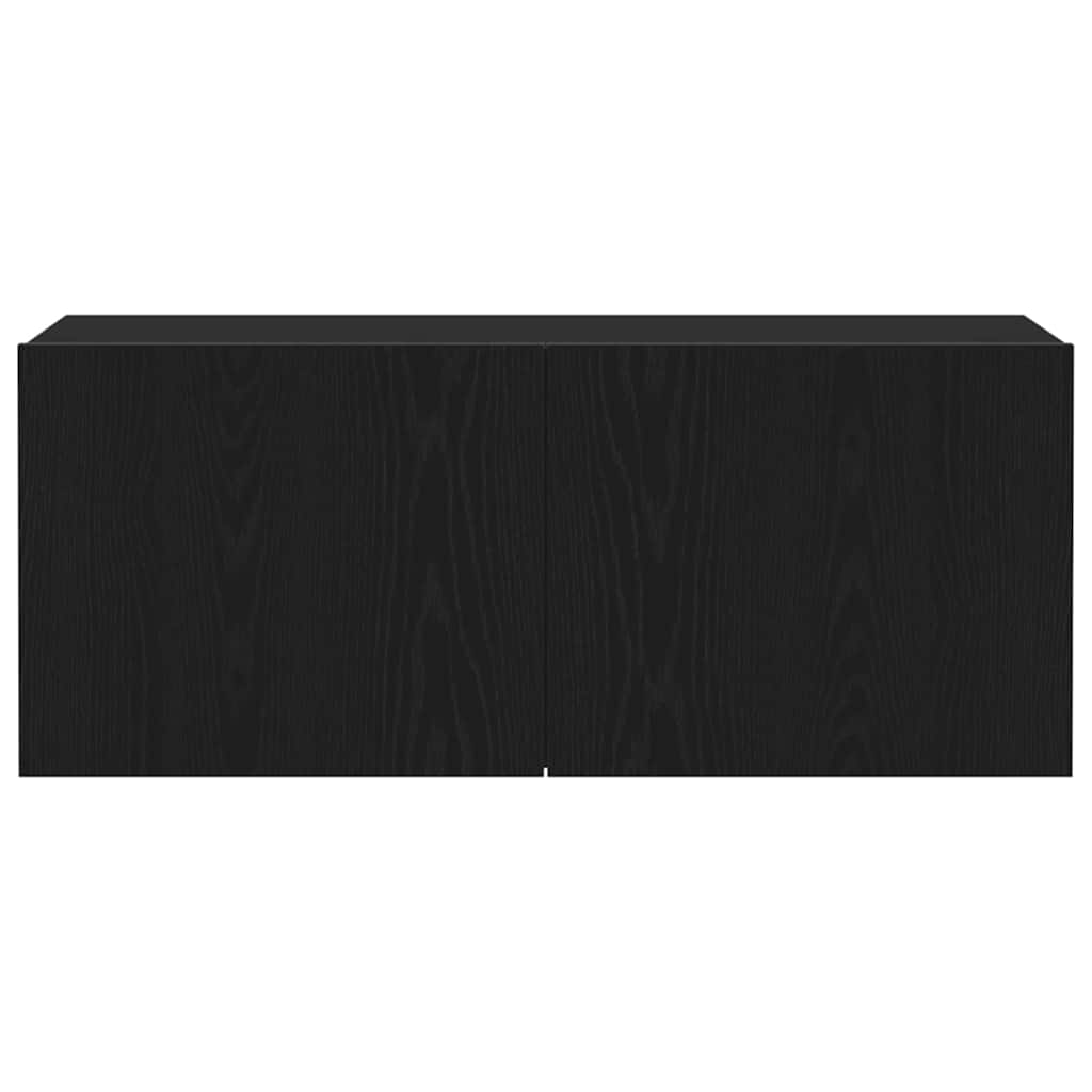 Set mobile TV Rovere Nero 100 x 30 x 41 cm Legno multistrato