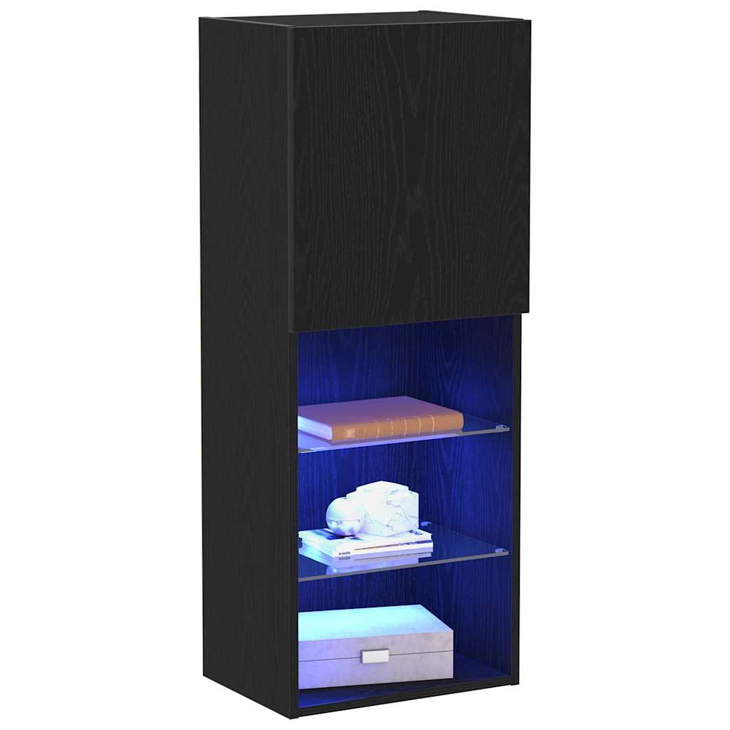 Set mobile TV Rovere Nero 40,5 x 30 x 102 cm Legno multistrato