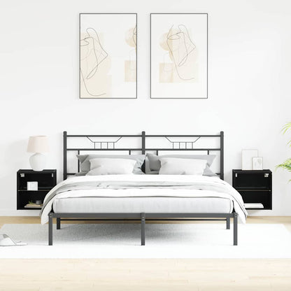 Mensola sospesa 2 pcs Nero 40 x 28,5 x 40 cm Legno multistrato