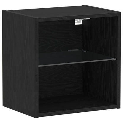 Mensola sospesa 2 pcs Nero 40 x 28,5 x 40 cm Legno multistrato