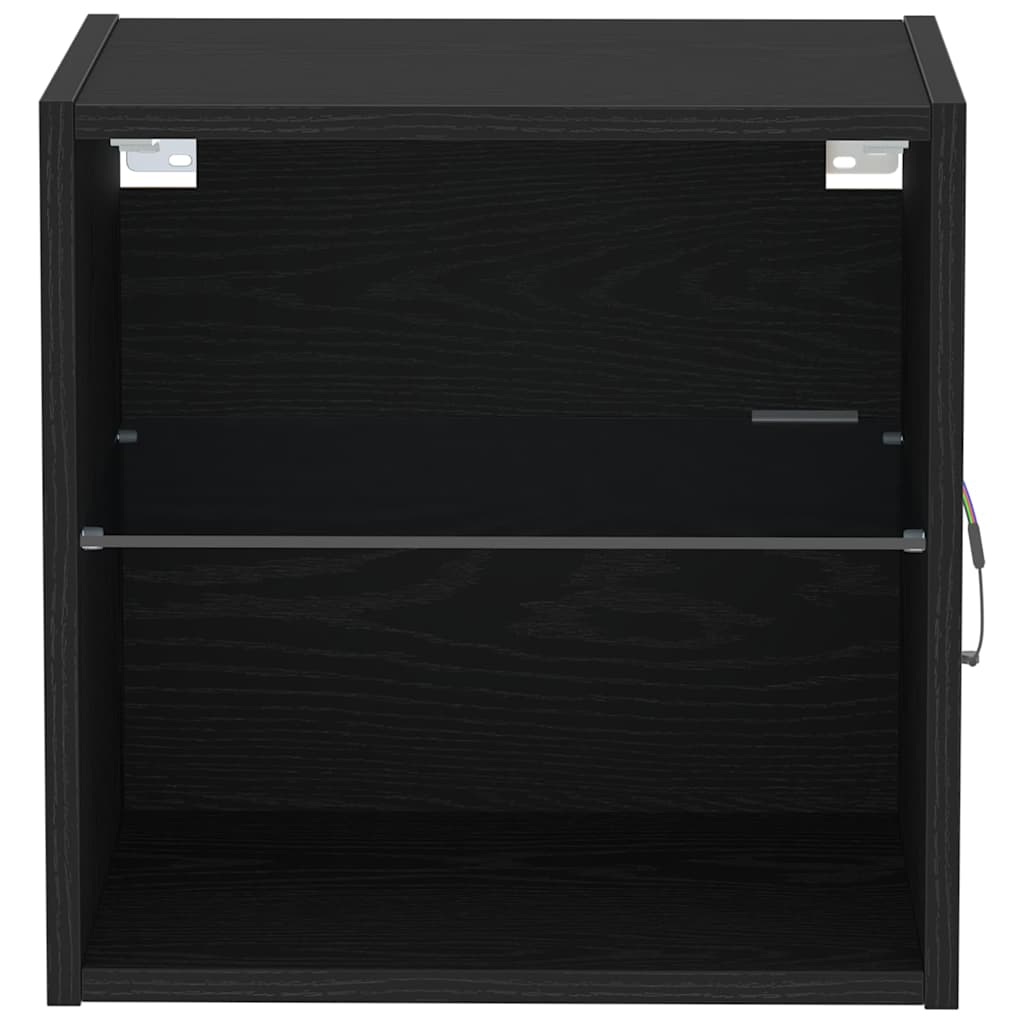 Mensola sospesa 2 pcs Nero 40 x 28,5 x 40 cm Legno multistrato