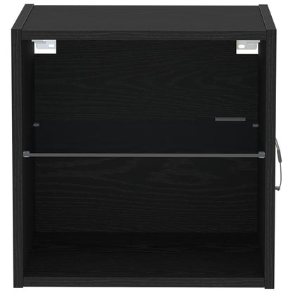 Mensola sospesa 2 pcs Nero 40 x 28,5 x 40 cm Legno multistrato