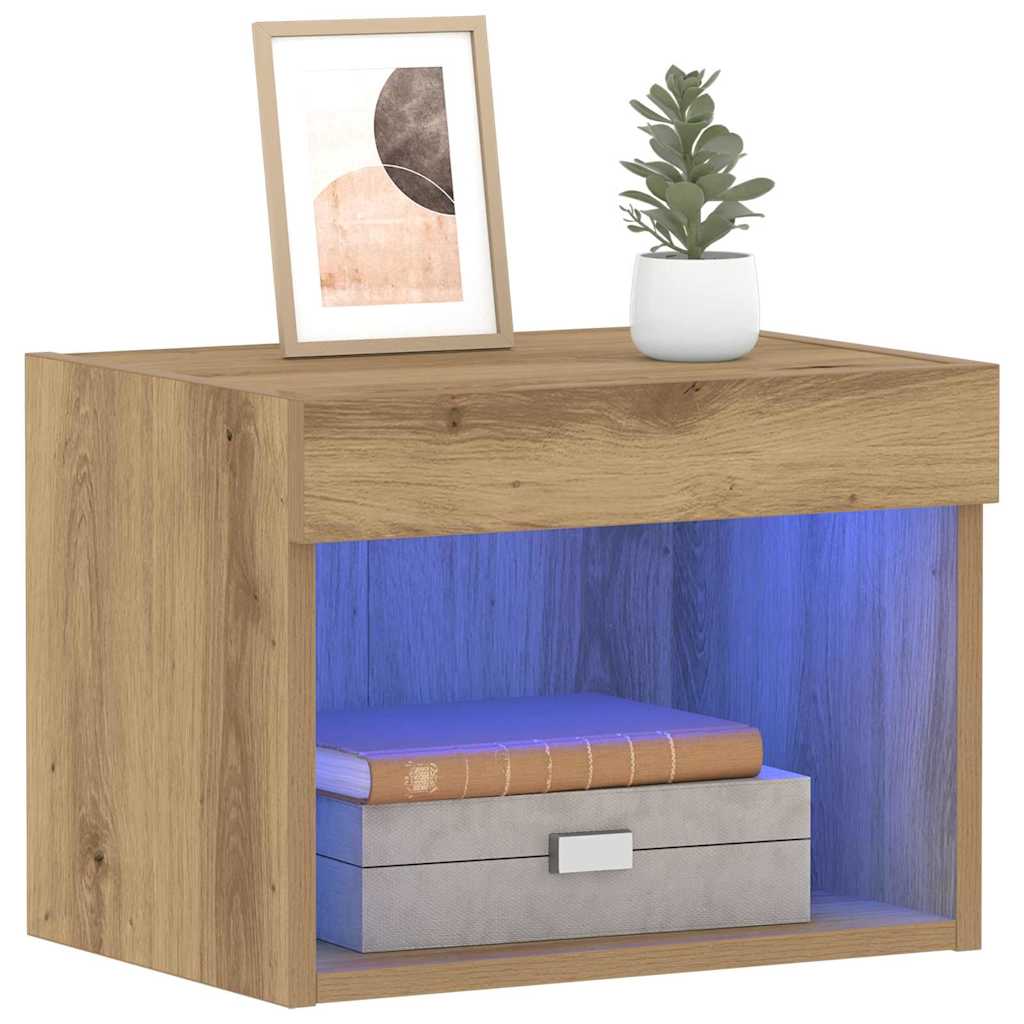 Set mobile TV con led Rovere artigianale 40 x 30 x 30 cm