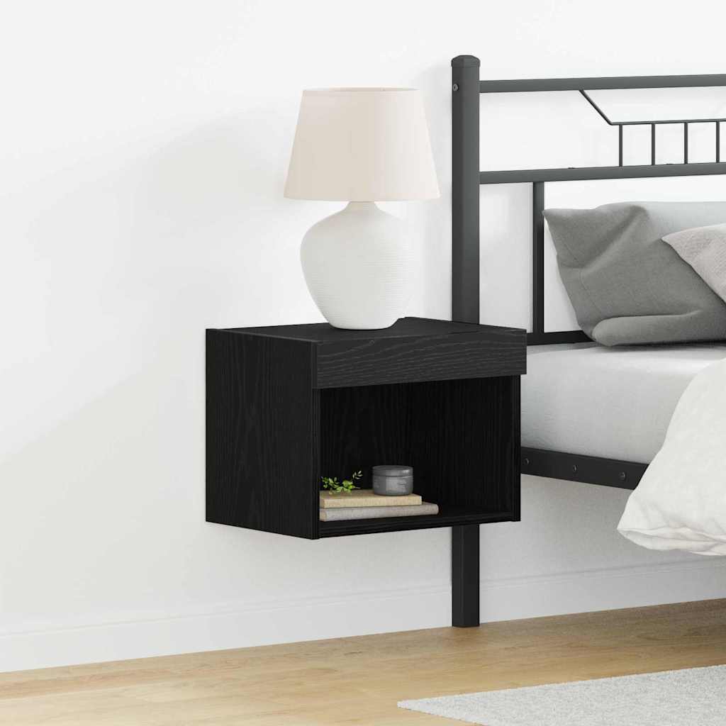 Set mobile TV Rovere Nero 40 x 30 x 30 cm Legno multistrato