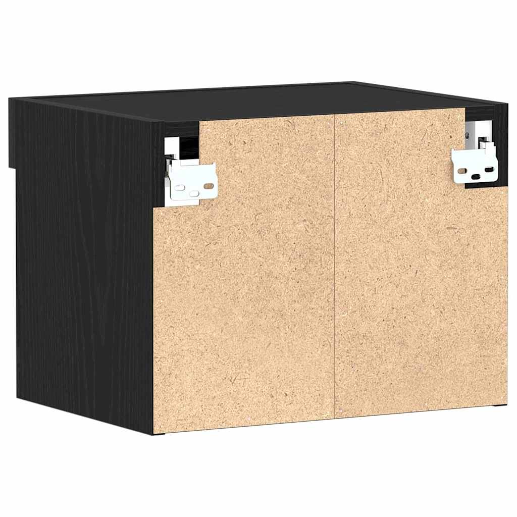 Set mobile TV Rovere Nero 40 x 30 x 30 cm Legno multistrato