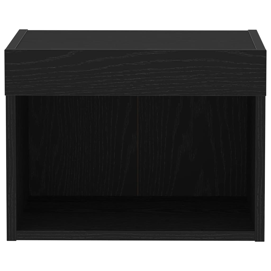 Set mobile TV Rovere Nero 40 x 30 x 30 cm Legno multistrato