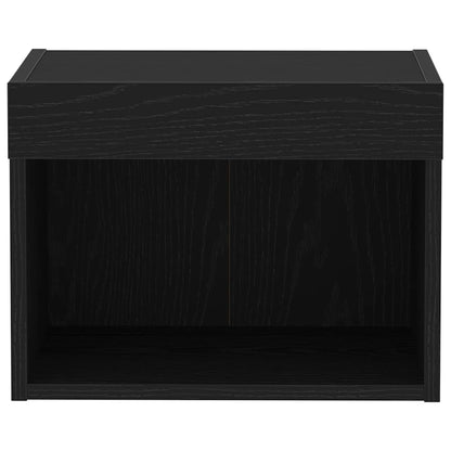 Set mobile TV Rovere Nero 40 x 30 x 30 cm Legno multistrato