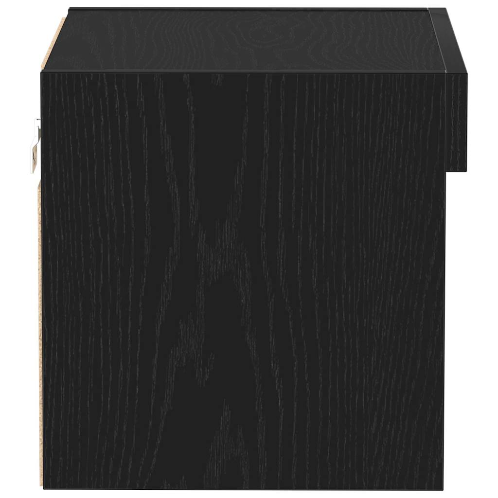 Set mobile TV Rovere Nero 40 x 30 x 30 cm Legno multistrato