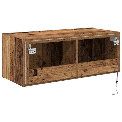 Mobile TV da parete con LED Legno vecchio 80 x 35 x 31 cm | homemem39