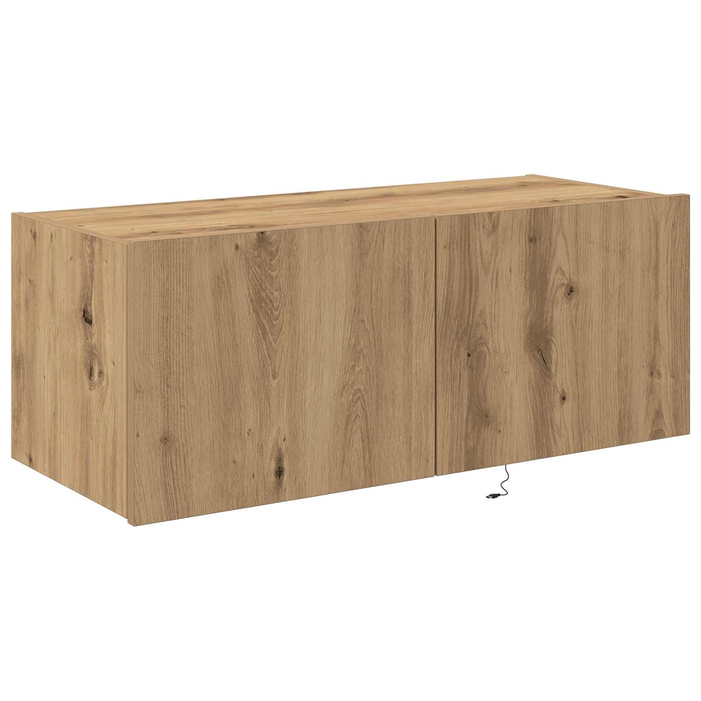 Mobile TV da parete con LED Rovere artigianale 80 x 35 x 31 cm
