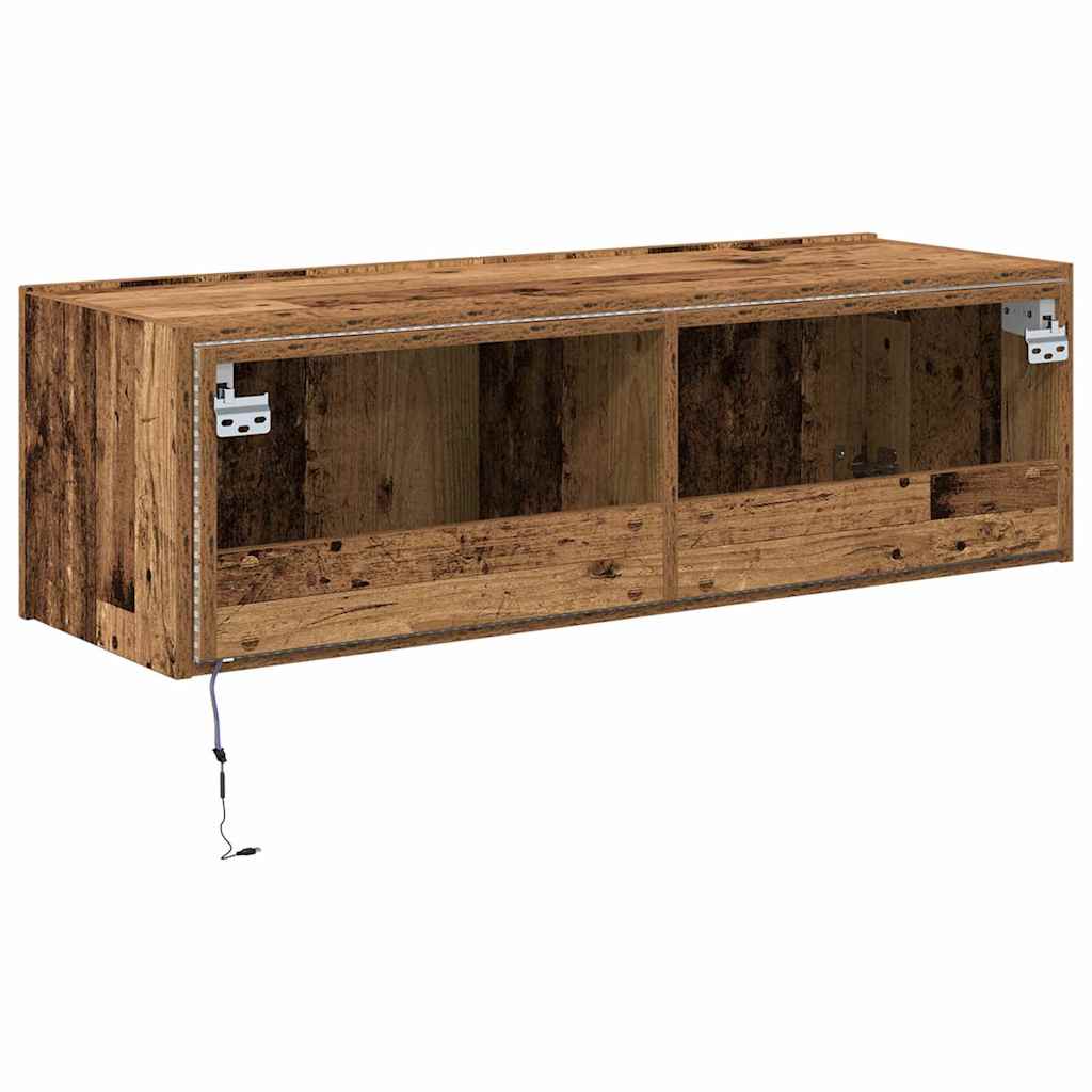 Mobile TV da parete 2 pcs Legno vecchio Legno ingegnerizzato