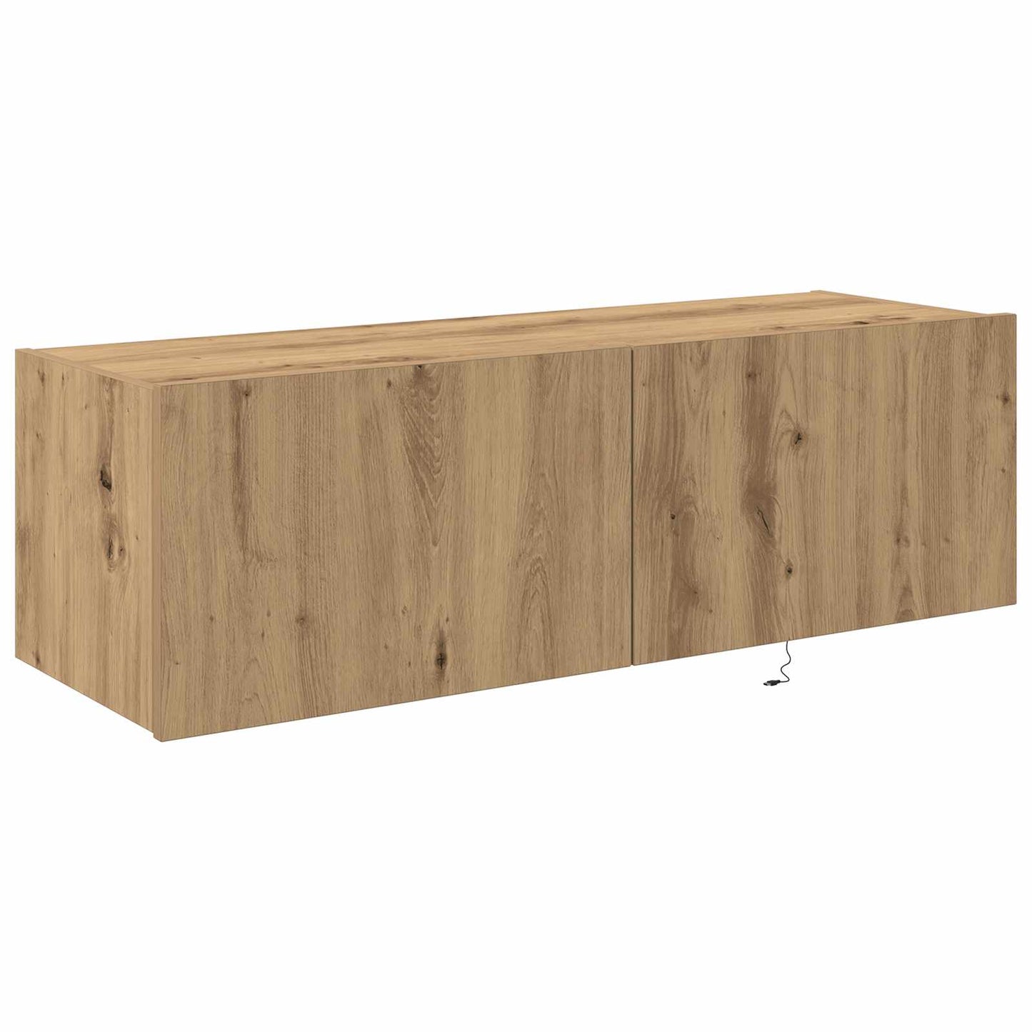 Mobile TV da parete con LED Rovere artigianale 100 x 35 x 31 cm