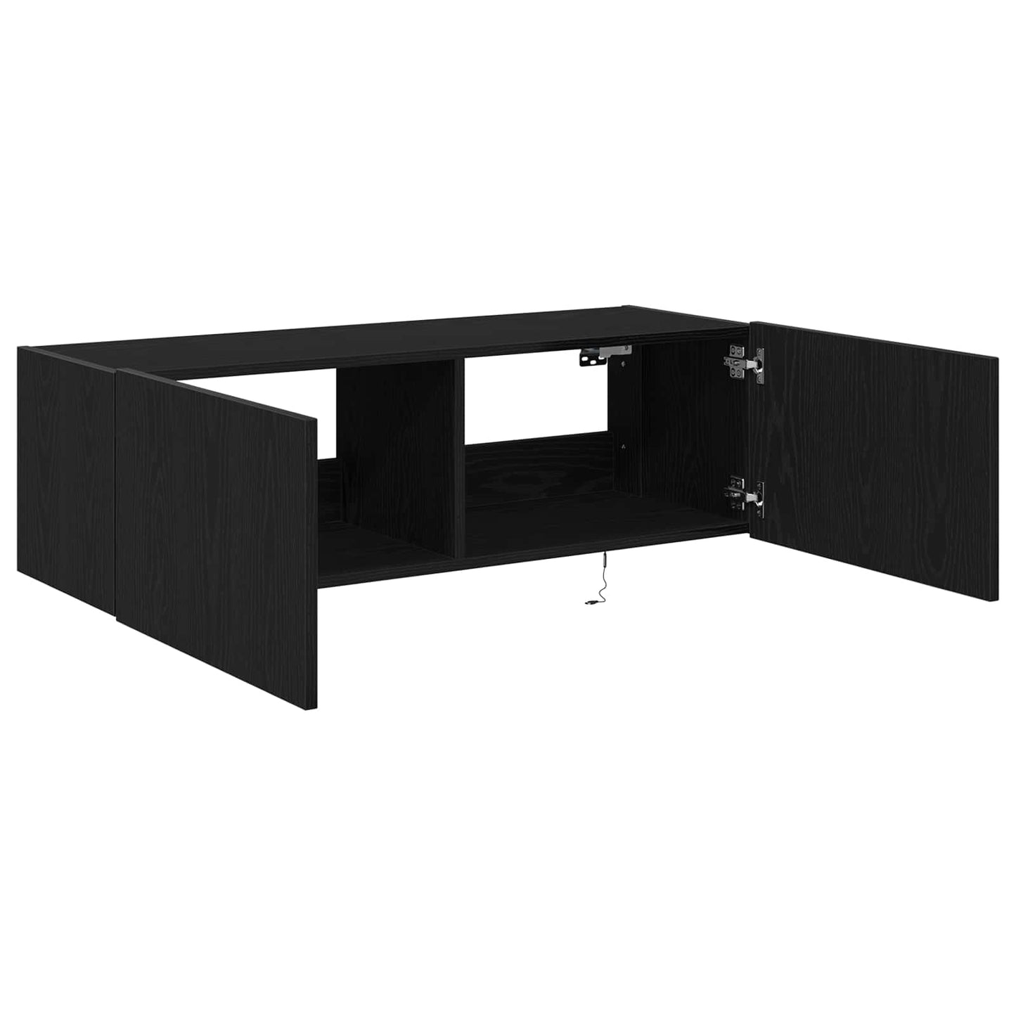 Mobile TV da parete 2 pcs Rovere Nero 100 x 35 x 31 cm