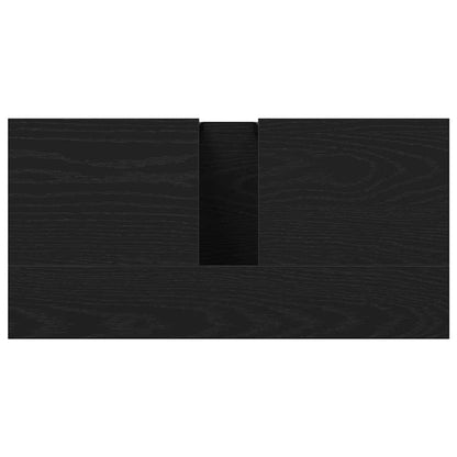 Armadio per Lavabo da Bagno Rovere Nero 60 x 30 x 60 cm